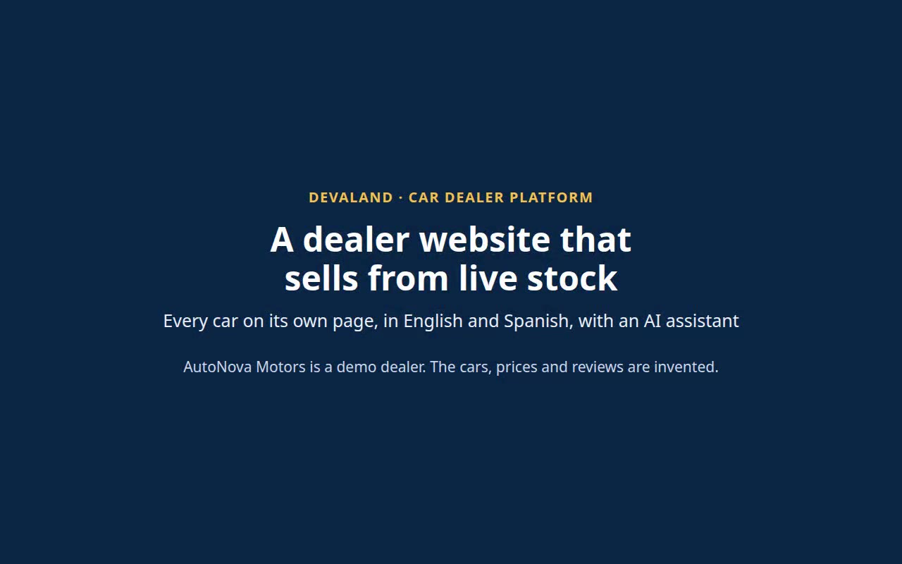 Car dealer website platform: a tour of the demo dealership