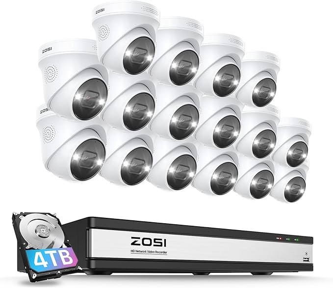 Zosi 4K 16Ch Outdoor Spotlight Poe Security Camera System Review